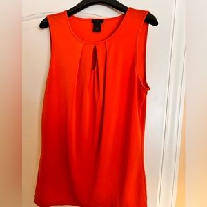 Sleeveless Ann Taylor shell in a soft orange